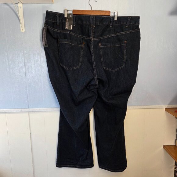 Lane Bryant 26 Petite Dark Wash Denim Blue Distinctly Boot Cut Classic Jeans NWT - Picture 6 of 11